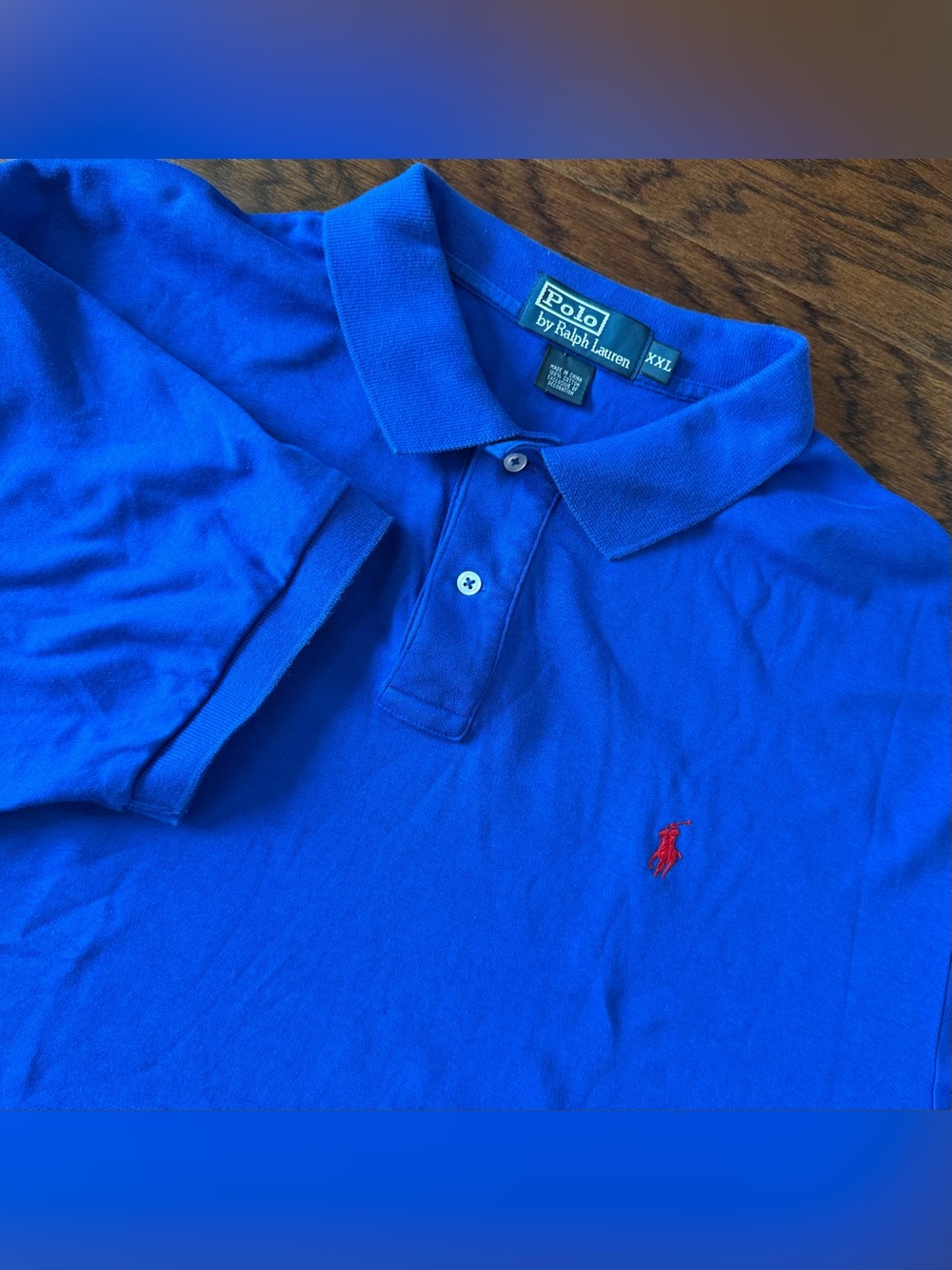 Polo Ralph Lauren Men’s Polo Shirt Blue XXL 100% Cotton Pony Logo Short Sleeve